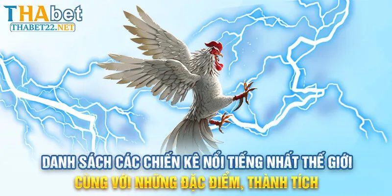 Danh sách các chiến kê nổi tiếng nhất thế giới, cùng với những đặc điểm, thành tích